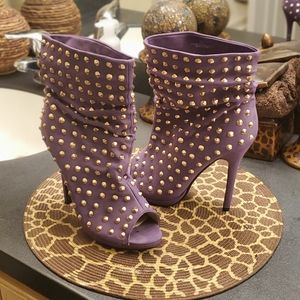 Purple Studded bootie